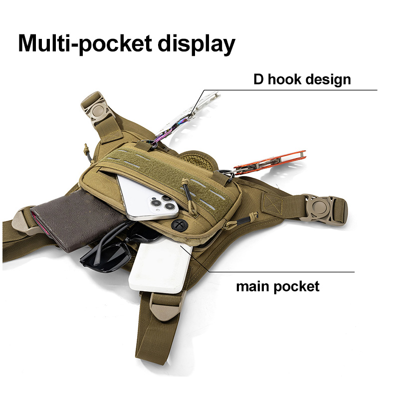 Tactical Front Chest Rig Bag V - Fishing Backpack recension och pris